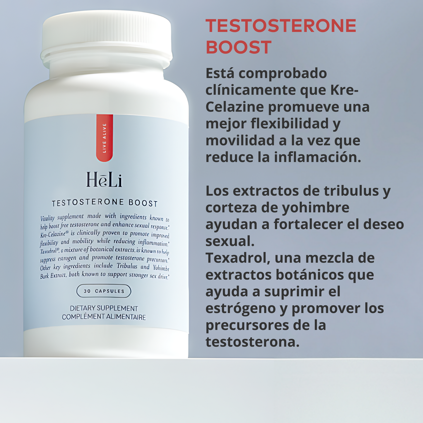 HēLi Testosterone Boost (58)  - Precio Aliadas