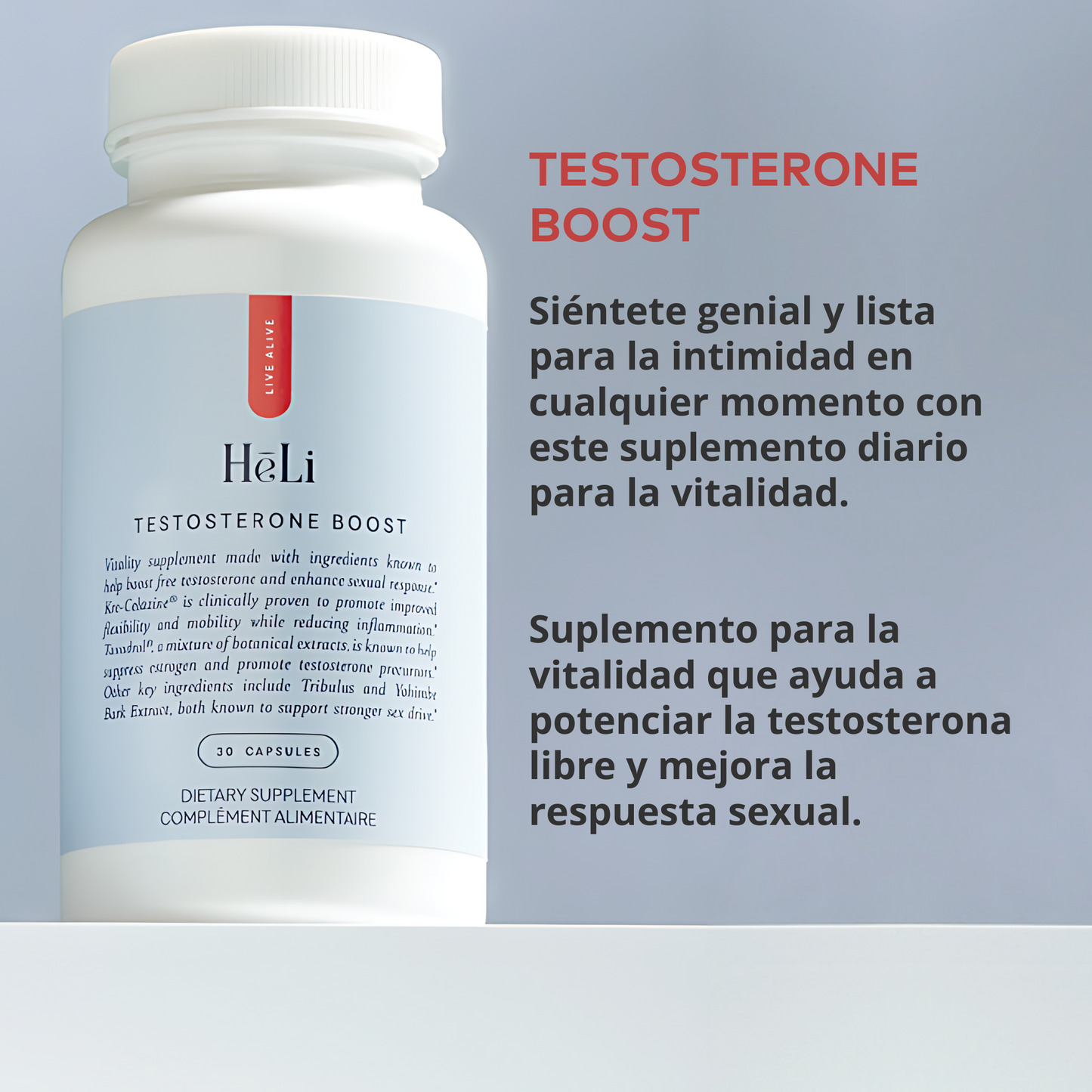 HēLi Testosterone Boost (58)  - Precio Aliadas