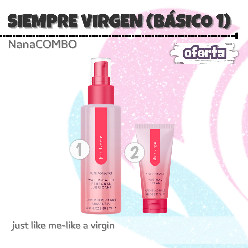 NanaCOMBO2 Siempre Virgen: Crema estrechante y lubricante que intensifican sensaciones, brindando comodidad y placer para momentos íntimos inolvidables.