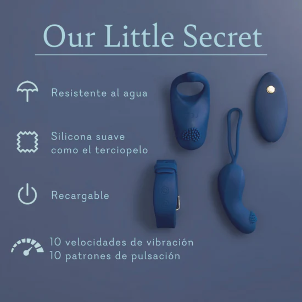 ¡Descubre el placer compartido y mantén el misterio! Our Little Secret está listo para llevar sus momentos íntimos al siguiente nivel.