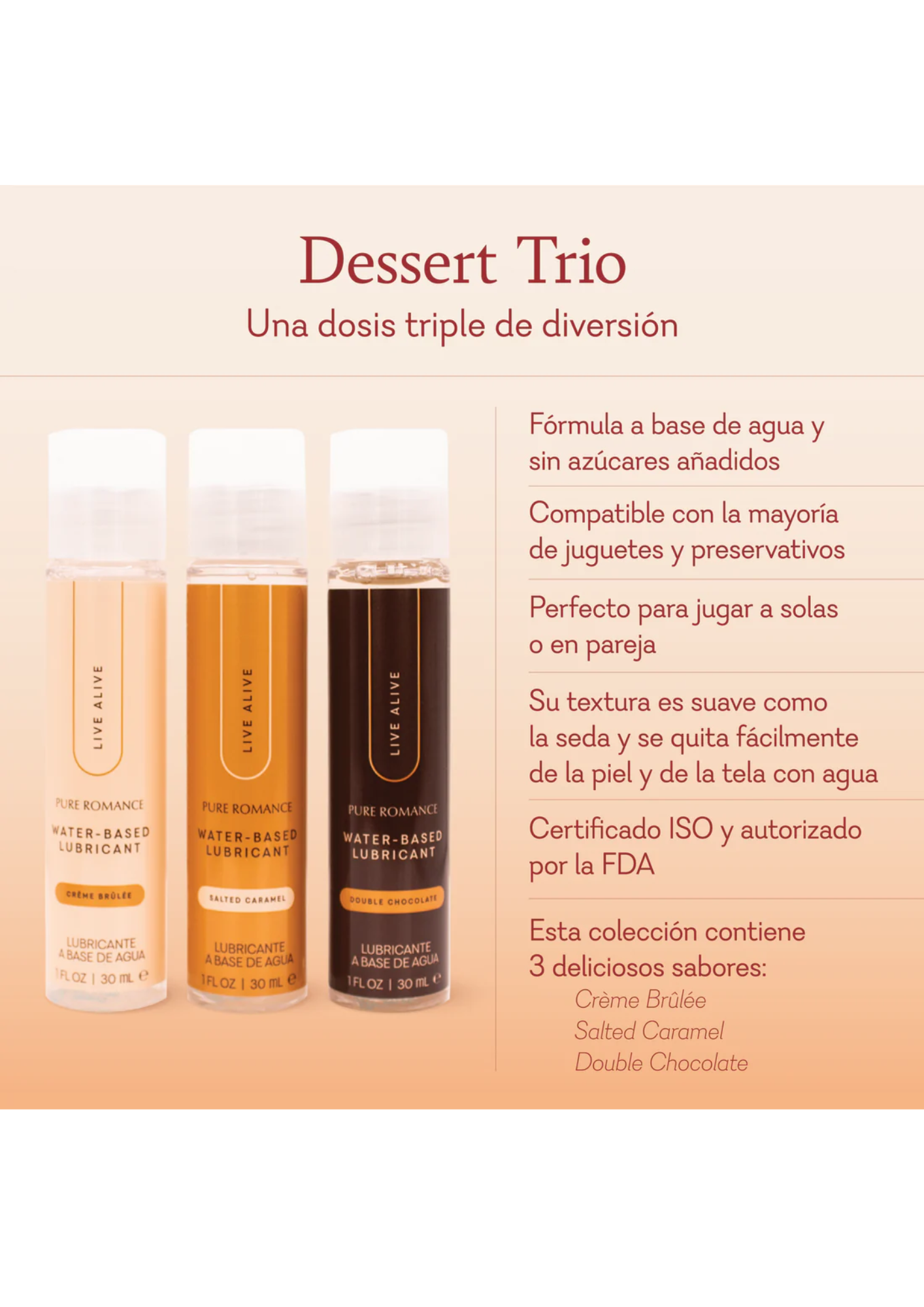 Set de Lubricantes Dessert Trio (14)
